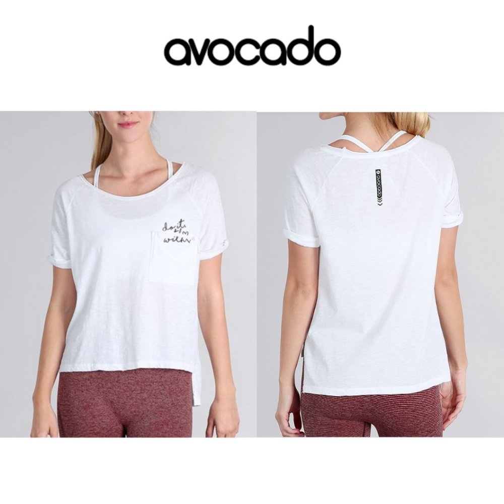 avocado Do It With 🖤 Hi-Low Tee in White